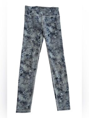 Athleta Girl High Rise Printed Chit Chat Tight Sumi Marble Blue Gray L 12